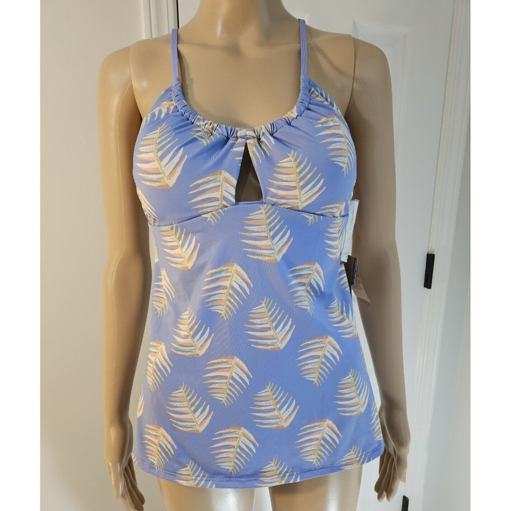Patagonia Womens Swimwear M Tankini Top Light Violet Blue Surfing Paddling